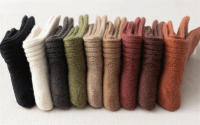 Calcetines De Invierno Para Mujer Color Sólido Cálidos Y Gruesos Calcetines Largos De Lana Estilo Japonés Moda Transpirables - details 11
