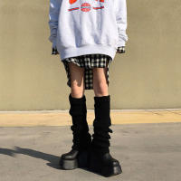 Calentadores De Pierna Para Mujer Estilo Lolita Socks JK College Largas De Invierno Algodón Acrílico Cuff Botas Rodilleras - details 3