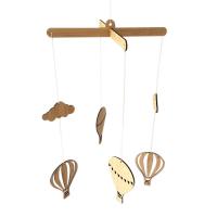 Globo de aire caliente de madera, carillón de viento colgante, adornos de pared, campana de cama de bebé, estilo nórdico, decoración de habitación de niños, accesorios para fotos de guardería - details 0