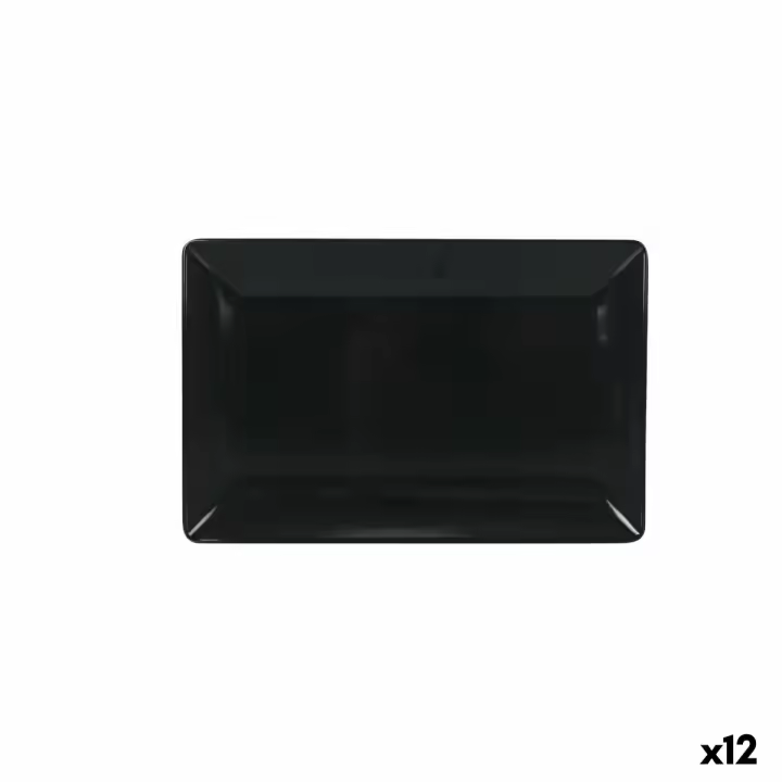 Bandeja de Aperitivos La Mediterránea Gris oscuro 30 x 20 x 2,5 cm (12 Unidades) - 1