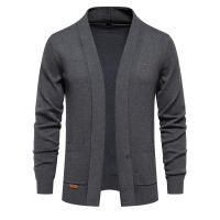 Suéter cárdigan informal de otoño para hombre, suéter tejido de negocios de alta calidad, Tops de Color sólido para hombre - details 11