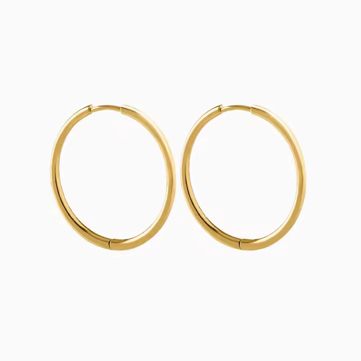 Kalk Pendientes Aro Básicos 15 mm Plata de Ley 925  - - 1
