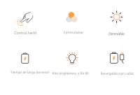 Lámpara Nocturna LED Táctil Portátil Con Sensor Para Dormitorio Y Niños Regalo Lámpara De Escritorio USB Para El Hogar - details 1