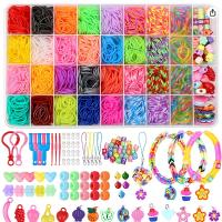 Kit De 2400 Piezas De Cintas De Loom Para Hacer Pulseras Con Bandas De Goma Kit De Artesanía DIY Ideal Para Niños Y Niñas Regalo De Cumpleaños Creativo - details 3