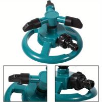 Riega Jardín Automático 360 ° Sprinkler Rotativo Con 3 Boquillas De Tubo Y Riega Sistemas De Riego Para Césped - details 6
