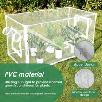 Casa De Hierbas Verde Plástico PVC Transparente Para Exterior Con Puerta De Ventanasdores Portátil Mini Jardín Accesorios - details 10