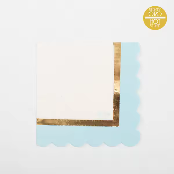 Servilletas con Chic Smerlo 3 Veles 33x33 Cm Cf 16 Piezas Azul - 1