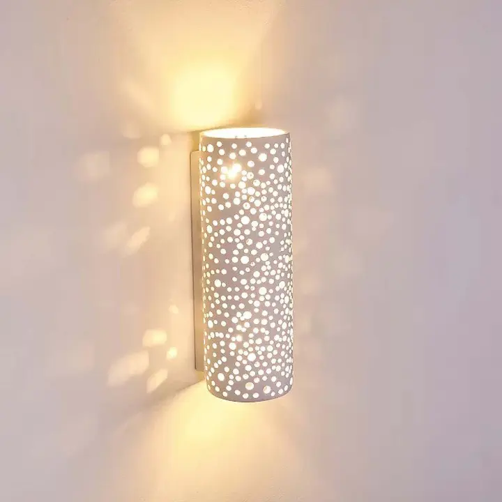 Barcelona LED Aplique de pared bidireccional en escayola "COMB" - 2 x E14 - 1