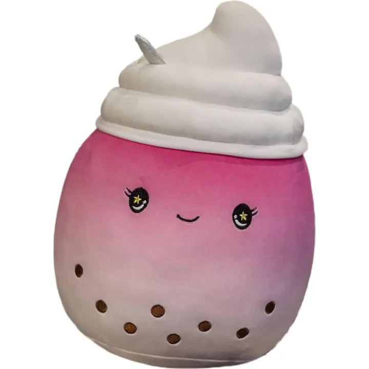 Taza de té de leche con forma de Boba, regalo para abrazar (Rosa, 25 cm) - 1