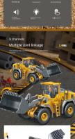 Bulldozer RC, juguete de construcción con control remoto de 9 canales, escala 1:20, totalmente funcional, con luces y efectos de sonido, ideal como regalo de cumpleaños para niños. - details 5