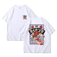 Camisa Harajuku Hip-Hop De Verano Para Hombres Y Mujeres Con Estampado De Koi Rojo Manga Corta 100% Algodón Moda Casual - details 3