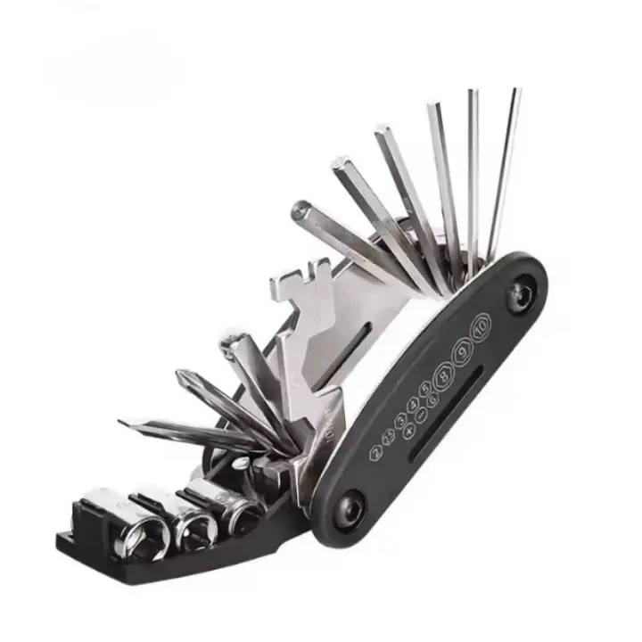 Multiherramienta De Bicicleta 16 En 1 Portátil Herramientas Multifuncionales Para Mantenimiento De Emergencia Y Reparación Ciclismo Montaña Herramientas Para Bicicleta - 1