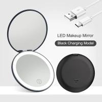Espejo De Maquillaje Portátil Con Luz LED Y Aumento De 10x Plegable Recargable Compacto Para Bolso Y Bolsillo - details 16