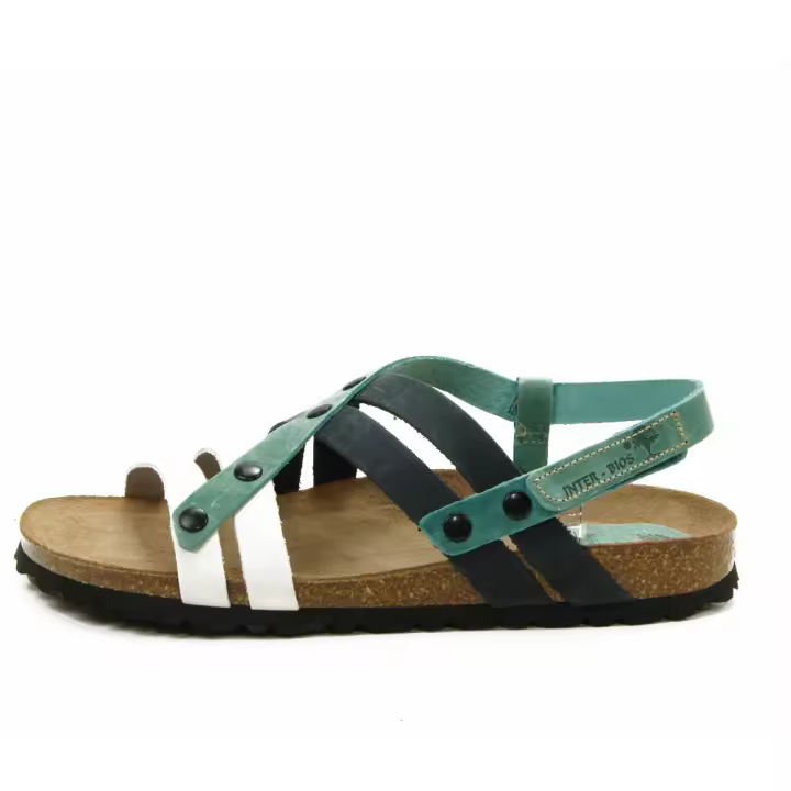 INTER-BIOS mod. 7200 sandalia para mujer en nobuck, velcro - 1