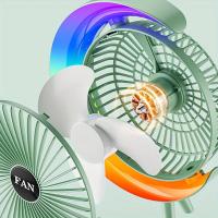 Ventilador de Mesa USB de 3 velidades con Luz RGB Compacto Silencioso y portátil para Oficina Coche y Camping - details 1