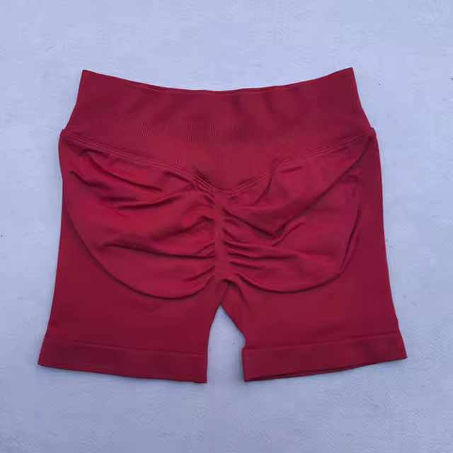 Shorts De Yoga Para Mujer Sin Costuras Scrunch Bum Gimnasio Workout Low Waist Leggings Estirables Running Shorts - 1