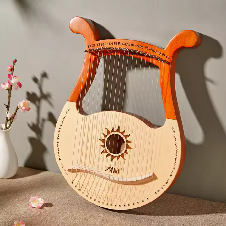 Lyre Harp De 19 Cuerdas De Madera De Caoba Instrumento Musical De Alta Calidad Con Cuerdas De Reserva Para Músicos - 1