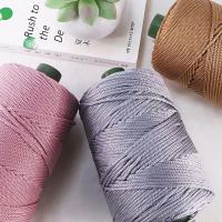 Cordón De Algodón Colorido 3mm Tejido Enredado Para Manualidades Accesorios Para Bolsos Cuerda Hallow Para Cinturones Y Amarreos DIY - details 9