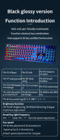 Teclado Con Cable Kadaen KB121 Negro Con Iluminación Colorida 26 Teclas Estilo Té Pomelo Tecla Suspensa Para Juego Y Oficina Universal - details 9