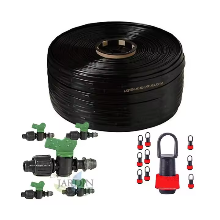 Suinga Pack 250 M Cinta de Riego por Goteo 16mm con Goteros Cada 30 Cm y Accesorios - 1