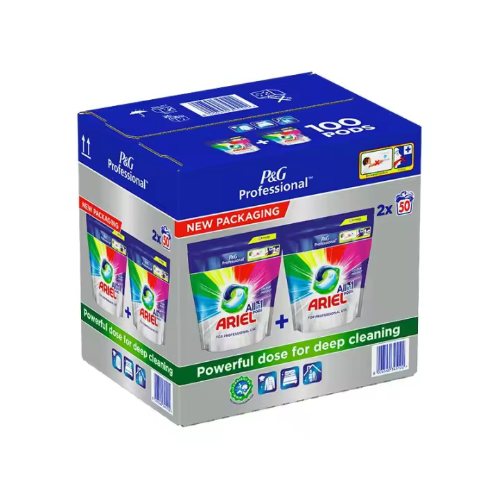 Ariel Profesional Pods Allin1 protección color Pack 2 x 50uds (Total: 100 uds) - 1