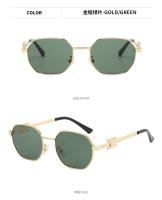 Gafas De Sol Retro Para Mujer Y Hombre Montura Metálica Estilizada Vintage Multifacética Estilo Moda Gafas De Ciclismo - details 11