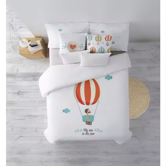 FUNDA NÓRDICA 100% ALGODÓN MODELO GLOBO CHICO PARA CAMA DE 180 (260X240CM.) - 1