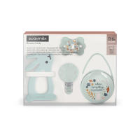 Suavinex set de regalo Wonderland chupete, pinza chupete, cajita chupete y mordedor. Color beige - details 1