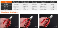 Alicates Diagonales Multifuncionales De 5/6/8 Pulgadas Para Cable Eléctrico Corte Y Afinado Herramientas Manuales - details 4