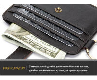 WESTAL Tarjetero Para Hombre Con Anillo De Cuero Genuino Monedero Slim Organizador De Tarjetas Y Dinero Estilo Casual - details 6