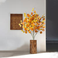 Arbol De Maple Artificial De 40-60cm Hojas De Maple Falsas Para Decoración De Halloween Y Festivales De La Cosecha Material De Seda Y Plástico - details 1