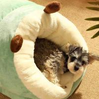 Cama Para Perro Pequeño Caliente Y Transpirable En Forma De Zapatillas Casa De Descanso Para Gatos Bolso De Sueño Plegable Y Lavable Para Mascotas - details 0