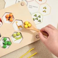 Tablero De Dibujo Arcoíris Montessori Juguete Educativo De Aprendizaje Por Color Para Niños De 1 a 3 Años Juego De Madera - details 12