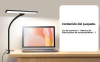 Lámpara De Escritorio LED Ajustable 10W 40CM Con Protección Ocular Luz Clampable 3 Temperaturas De Color Y 10 Niveles De Brillo - details 2