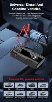 Arrancador de batería de coche de 1000 A, cargador de batería de 12 000 mAh, potenciador de batería de emergencia con iluminación LED, dispositivo de arranque para coches de 12 V - details 2