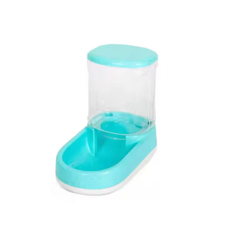 Dispensador Pienso 33x32x16cm, Dispensador de Comida Seca o croquetas para Perros y Gatos 3 litros, Depósito Transparente con Tapa, Base Antideslizante - 1