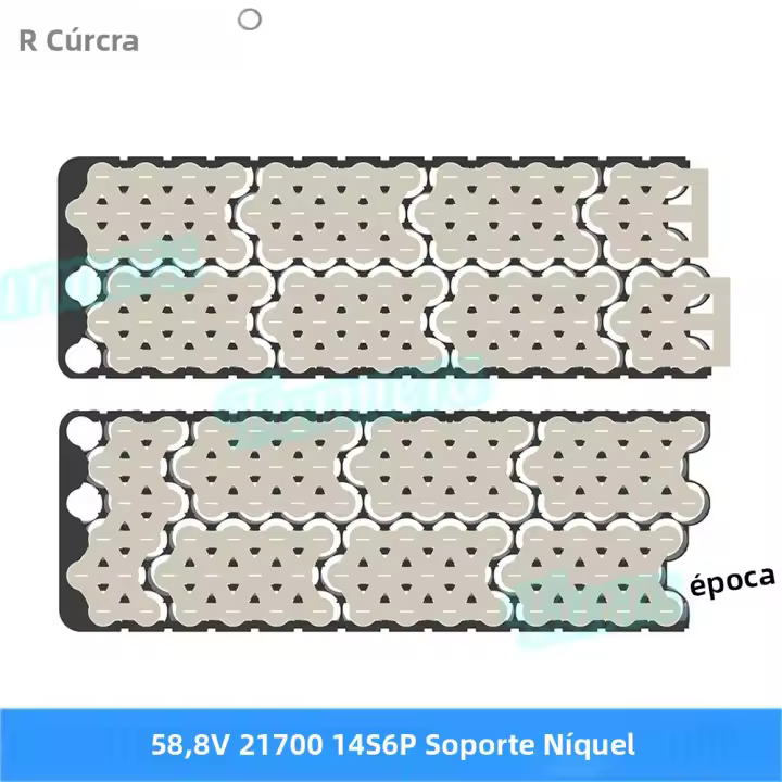 Soporte De Batería Para Bicicleta Eléctrica Turmera 48V 52V 60V 21700 Con Níquel Compatible Con Combinaciones 13S6P a 16S6P Accesorio De Batería Para DIY - 1