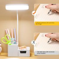 Lámpara De Mesa Recargable LED Para Dormitorio Con Portajabón Y Guardaalmohadillas Luz De Lectura Para La Cama Cuidado De Los Ojos Con Almacenamiento En Cajón - details 7