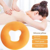 Almohada De Masaje De Silicona Para Rostro Y Cuerpo Suave Y Cómoda Para Salón De Belleza Uso En Masajes Del Cuello - details 2