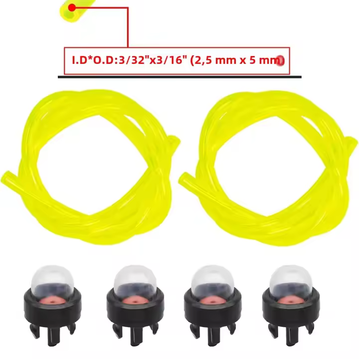 4 Pack De Bola De Primer Con Lines De Combustible Para Motosierra Husqvarna 235 236 240 340 345 350 353 Rancher 460 Aspiradora 125B 225BX - 1