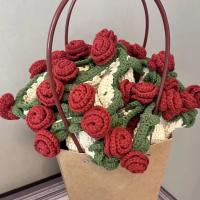 Manta De Rosas Terminadas En Crochet Suave De Acrílico Para Regalo De Día De La Madre Para Mamá Manta Para Sofa Y Cama - details 20