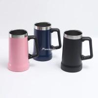 Taza De Cerveza Inoxidable 304 Capacidad Grande 709ml Con Asa Aislante Para Refrigerio Durante 4 Horas Taza De Metal Moderna Ecológica - details 2