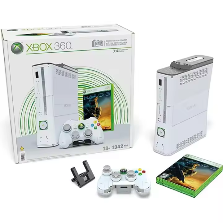 MEGA Xbox 360 Consola de bloques de construcción con replica de HALO 3 - 1