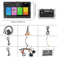 Radio con GPS para coche, dispositivo con Android 10, 9 pulgadas, WiFi, BT, WiFi, pantalla dividida, unidad principal, FM, para VW Passat 6, 7 CC, Polo, GOLF 5, 6, Touran, T5, Doble din - details 0
