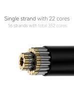 QKZ Q1 MAX Auriculares Con Cable De Audio Mejorado 16 Soportes 352 Núcleos 3en1 Platinado Plateado MMCX QDC KZ C Compatible Con HBB ZXT AS16 pro ZSN pro X - details 2
