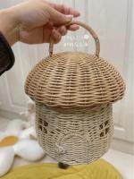 Cesta De Almacenamiento De Rotura En Hecho Ecológico Para Niños Decoración De Habitación De Niños Organizador De Estante Tejido Cesta De Picnic Portátil Fruta Para Casa De Muñecas - details 24