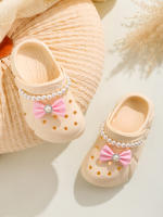 Zapatillas De Hadas Para Niñas Clogs Transpirables Con Accesorios De Lazo Zapatos De Jardín Antideslizantes Para La Playa Zapatillas De Verano Para Niñas - details 5