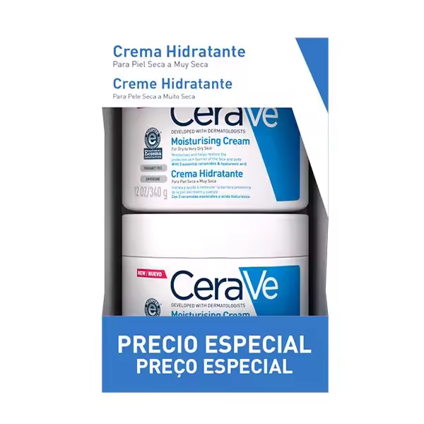 Crema Hidratante para piel seca a muy seca de Cerave 2*340g - 1