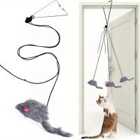 Juguete Interactivo Y Estimulante Para Gatos Con Varita Retráctil Y Diseño De Dibujos Animados Juguetes Para Mascotas Adecuado Para Razas Medianas - details 0