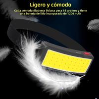 Potente Linterna De Corbata Recargable COB LED Farol De Exterior Luces De Emergencia Para Trabajo Nocturno Camping Suministros De Aventura Apta Para Pesca Ciclismo Senderismo Escalada - details 11